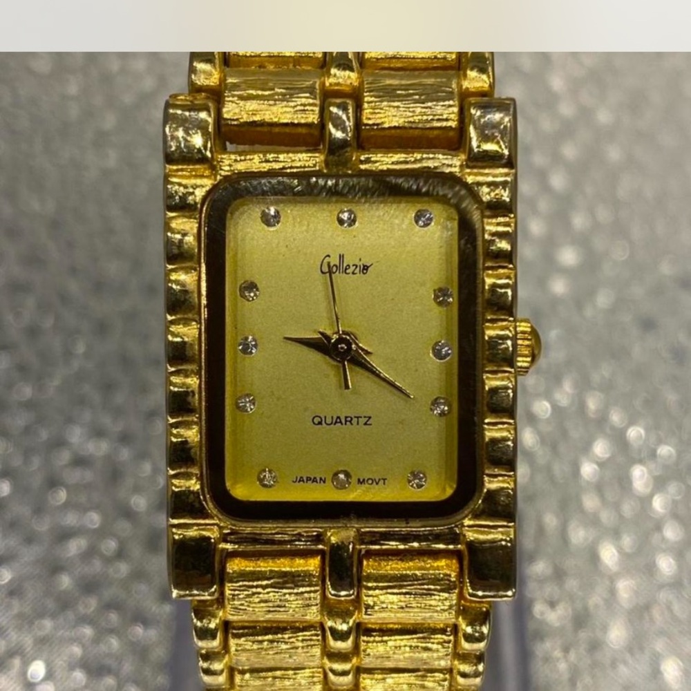 *** Collezio ^^^ Gold Tone Rectangular Bracelet W… - image 3